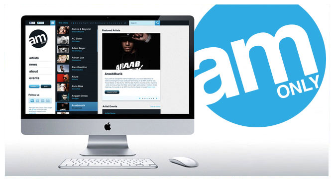 Brand ID and Web Design for the world's biggest DJ booking agency AM Only. The website is one of our proudest designs yet.